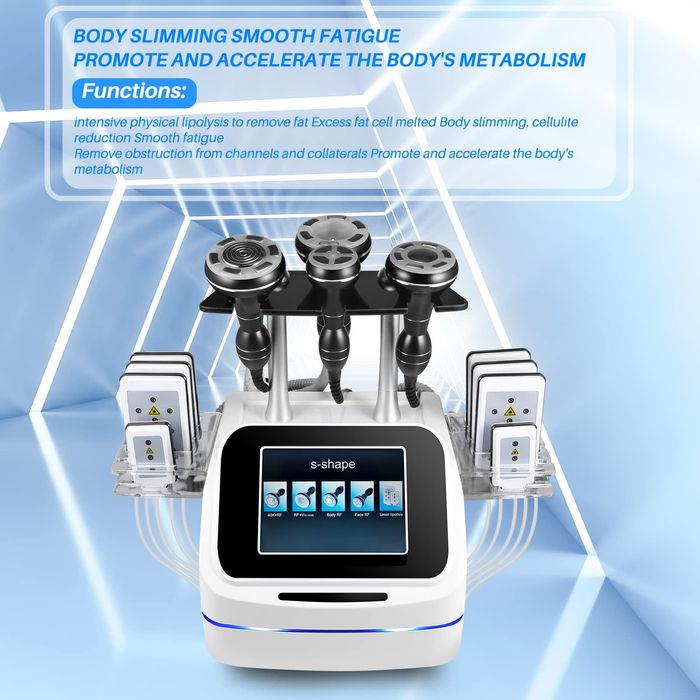 Апарат за Кавитация, SMART RF + Вакум за лице и тяло S - Shape , 5 в 1