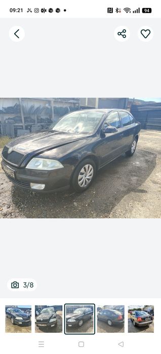 Piese cutie ușa  bara spate  planșa bord  caseta direcție faruri jug fuzeta planșa bord kit pornire etrieri compresor clima  Skoda Octavia 2 1.9tdi