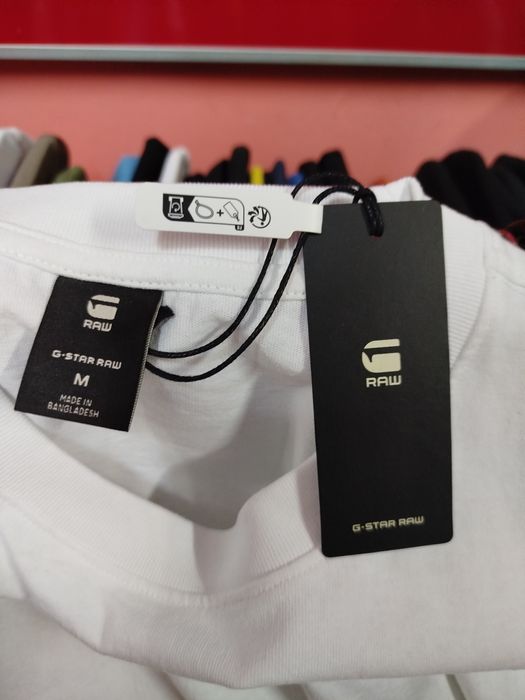 Уникална тениска G-Star Raw Engine Loose L XL нова мъжка бяла