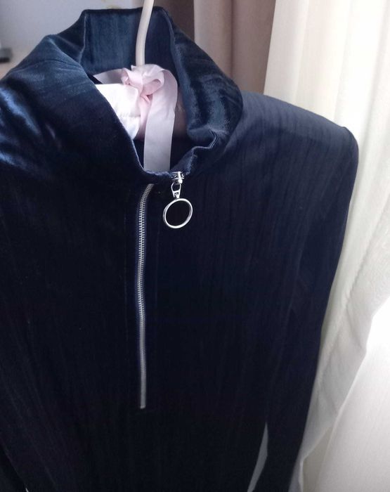 rochie nouă catifea albastră samsoe marimea S/M