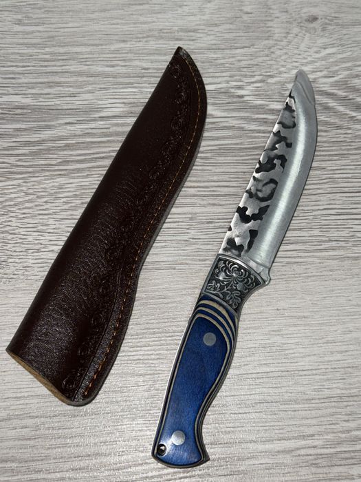 Разделочный нож с чехлом, стальной