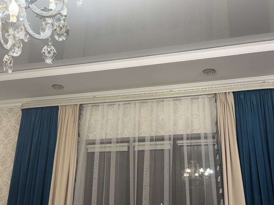 Шторы с тюлями с карнизом