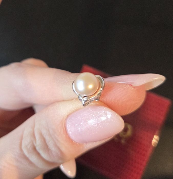 Сребърни обеци с естествени перли Yuno pearls