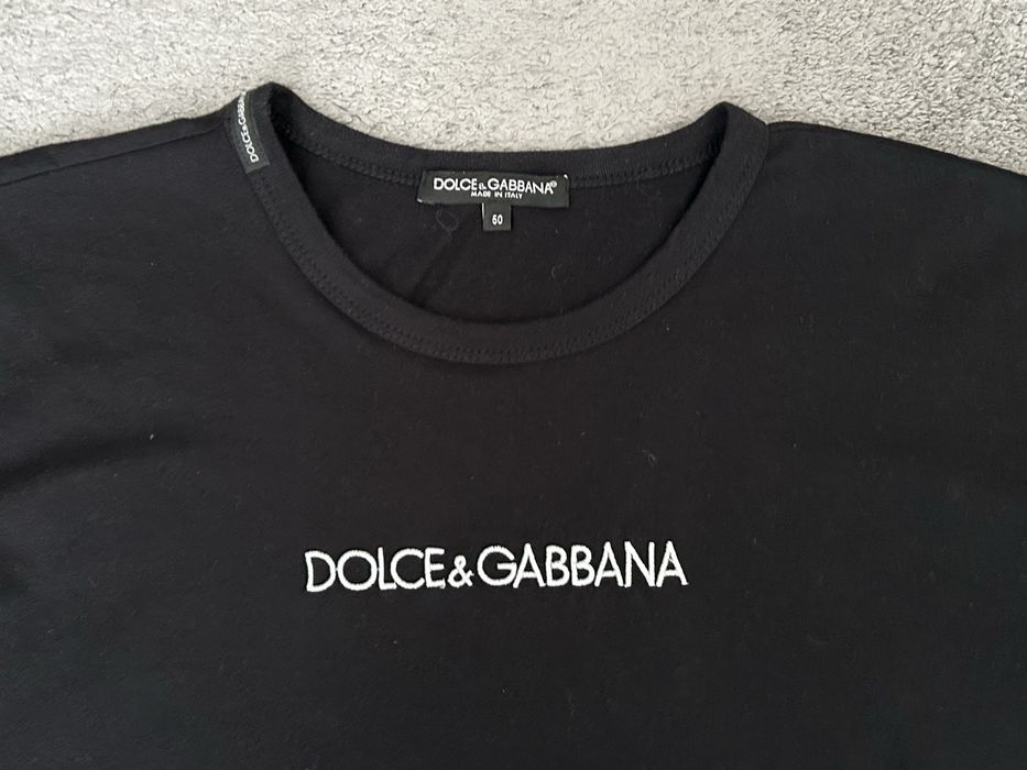 Dolce & Gabbana Black Logo Printed Cotton Short Sleeve T-Shirt L