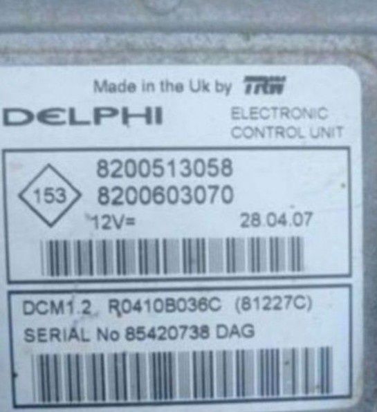 Kit Pornire Calculator Cheie Ceas bord Panou Butuc Logan 1.5 dci Euro4