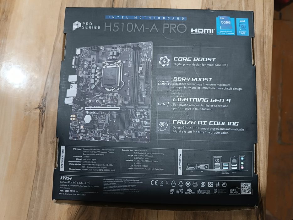 Материнская плата MSI H510M-A PRO