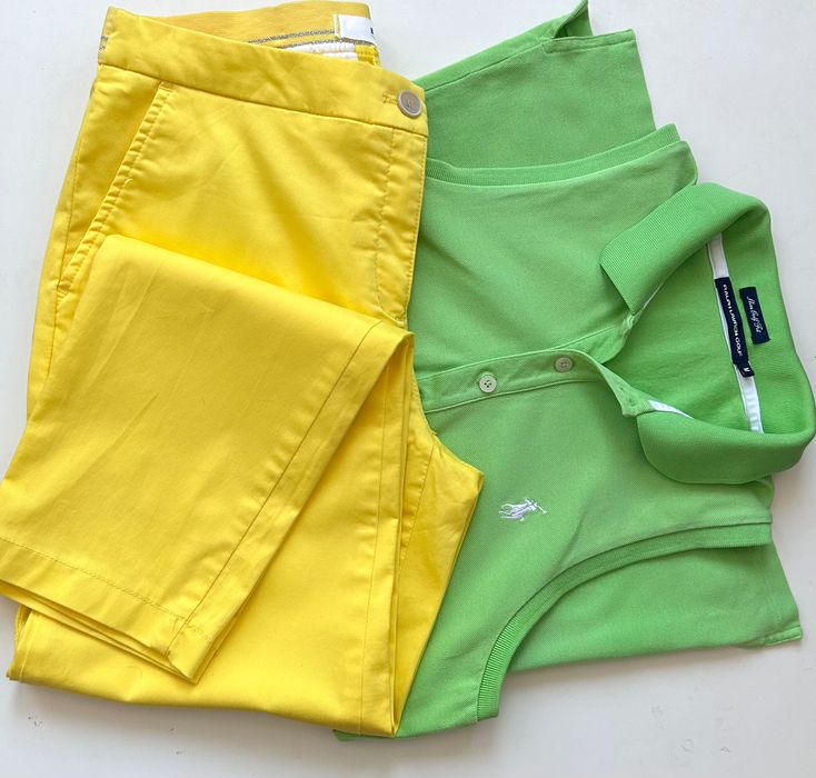 Разкошен жълт панталон Brax & спортно елегантен топ Ralph Lauren