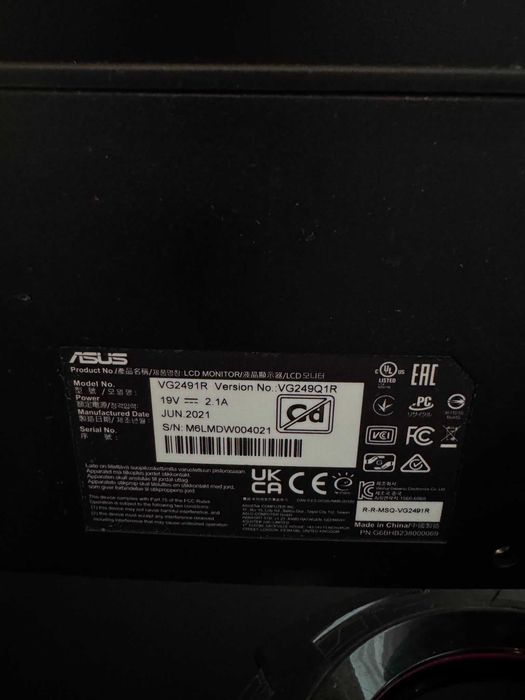 Monitor Gaming ASUS TUF 165hz FullHD 24 inch