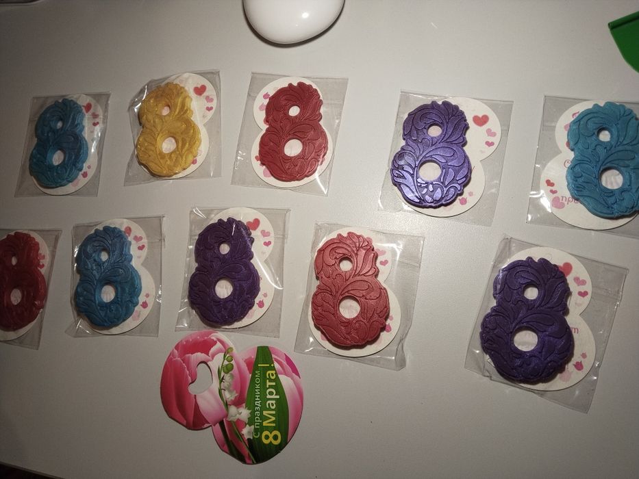 Шоколад с открыткой 8 марта