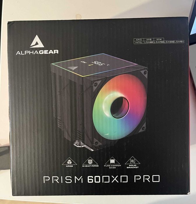 Cooler AlphaGear Prism 60DXD PRO RGB + ecran temperaturi, nefolosit - Garantie PC garage