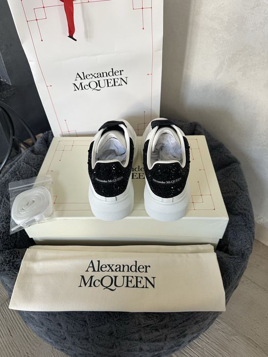 Alexander McQueen Oversized White Black Crystals