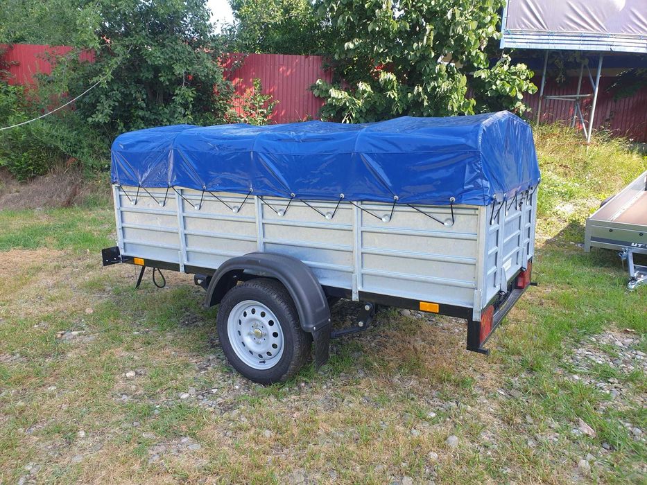 Remorca Noua L- 2.50m cu Foi De Arc si telescop! Carte CIV, Prelata