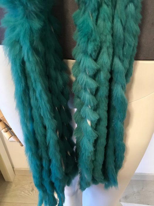 Нестандартен шал с косъм заек