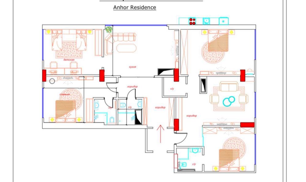 Квартира ЖК Anhor Residence 4/18/22 240 м2