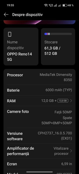 Oppo Reno 14 5G. Garanție 2 ani!