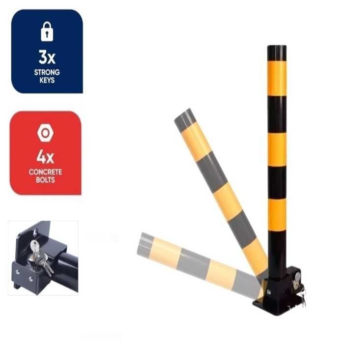 Сгъваемo колче за парко място Automat-С ключалка, Стомана, 60см