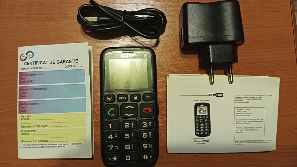 Telefon Maxcom MM428 Dual SIM – cu taste mari, nefolosit, ca nou