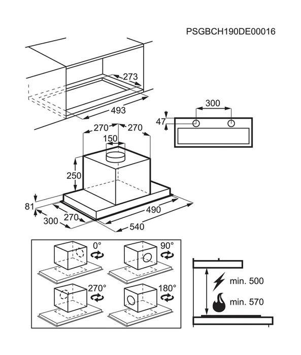 Hota incorporabila Electrolux,wi fi, led, noua, in garantie, nefolosit