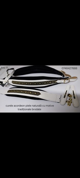 Curele acordeon piele naturală și catifea.