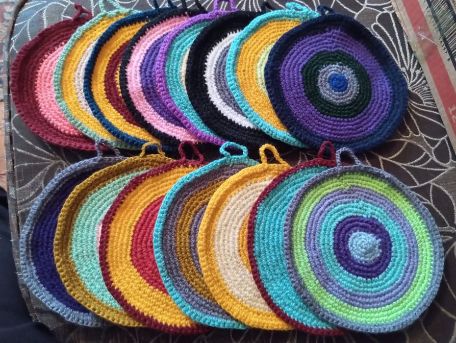 Вязанные прихватки