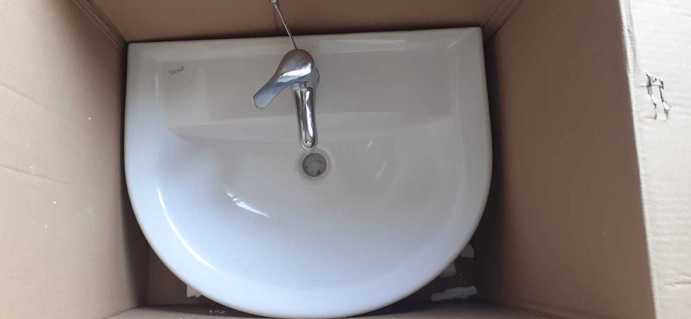 Lavoar Vidima Style 60cm si Picior Vidima  Style /SevaM alb