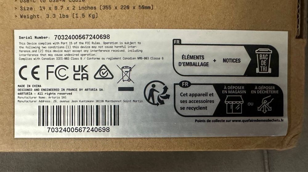 Продам Arturia minilab 3