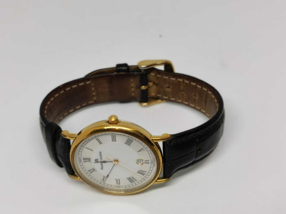 Maurice Lacroix Les Classiques Gold Toned Quartz 69686 AB17737 DATE