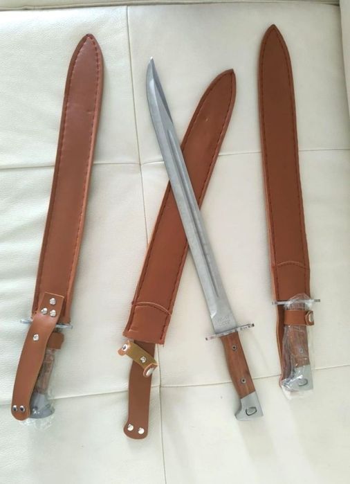 Maceta 50 cm Baioneta Vânătoare Pescuit + Teaca Piele