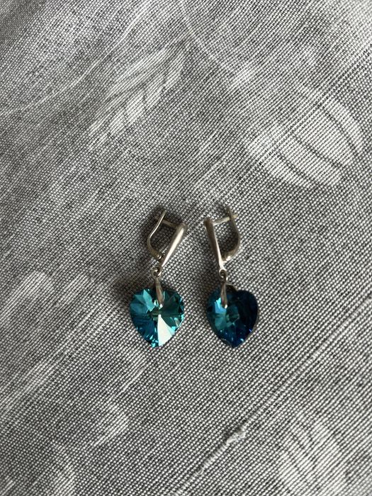 Swarovski сребърни обеци 925