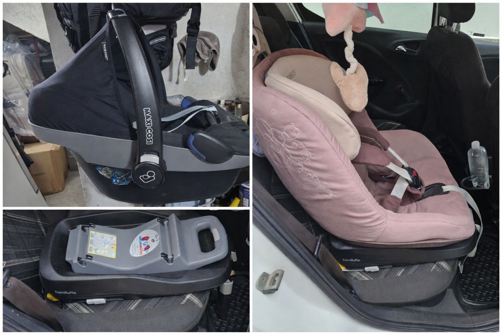 Maxi Cosi Pearl и Pebble + база столче за кола