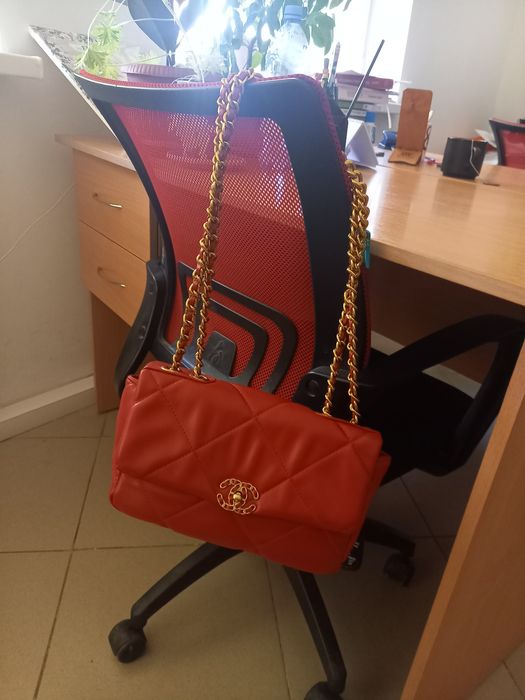 Сумка эко кожа красная