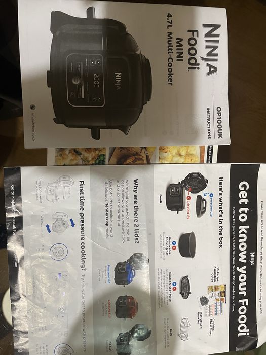 Ninja Foodi Mini OP100UK 4.7L – Multicooker cu presiune și Air Fryer