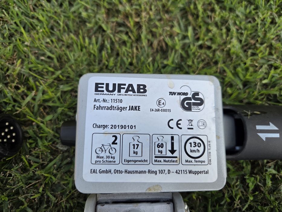 Багажник за велосипеди за теглич EUFAB
