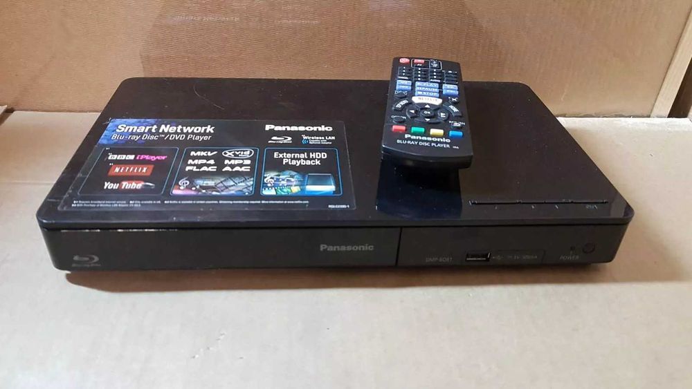 Blu-Ray Disc Player Black- Full HD 1080p Panasonic Smart Network