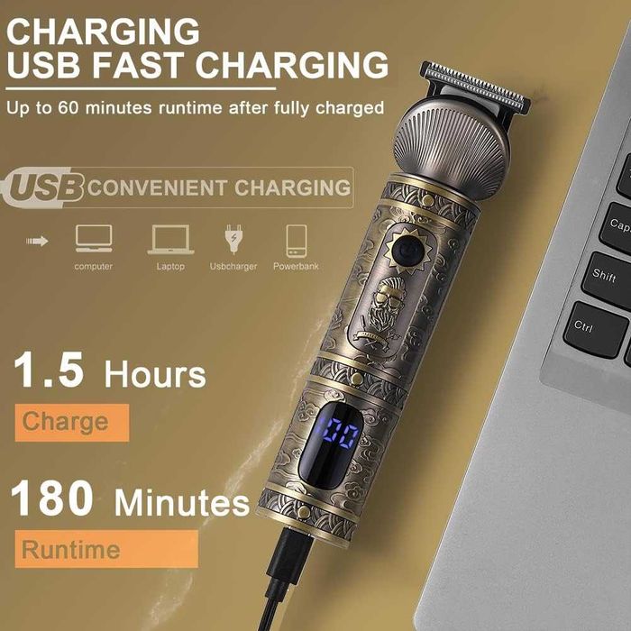 Машинка за подстригване Surker за мъже, комплект 7 в 1 с 9  гребена