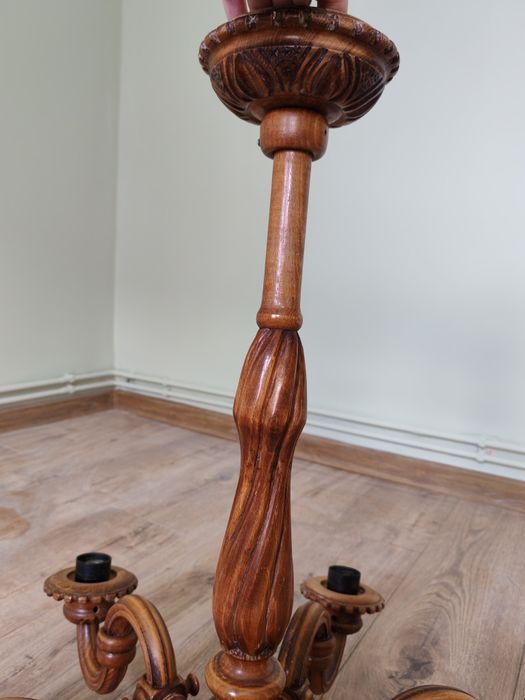 Candelabru 6 brate lemn