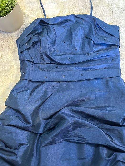Rochie de ocazie/ cocktail Weise, mărimea M- albastru satinat