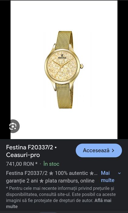 Ceas Festina ,dama
