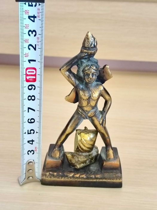 Страхотна Стара Бронзова Статуетка Родоския Колос