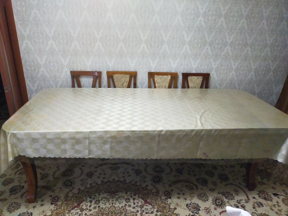 Продам стол с 10шт стульями. 3м—110 см