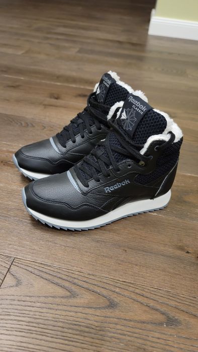 Кроссовки высокие Reebok из натуральной кожи, размер 34