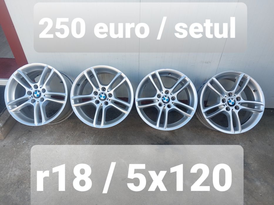 Jante aluminiu r18 / originale BMW / M-PACHET / DOUA LATIMI / 5x120
