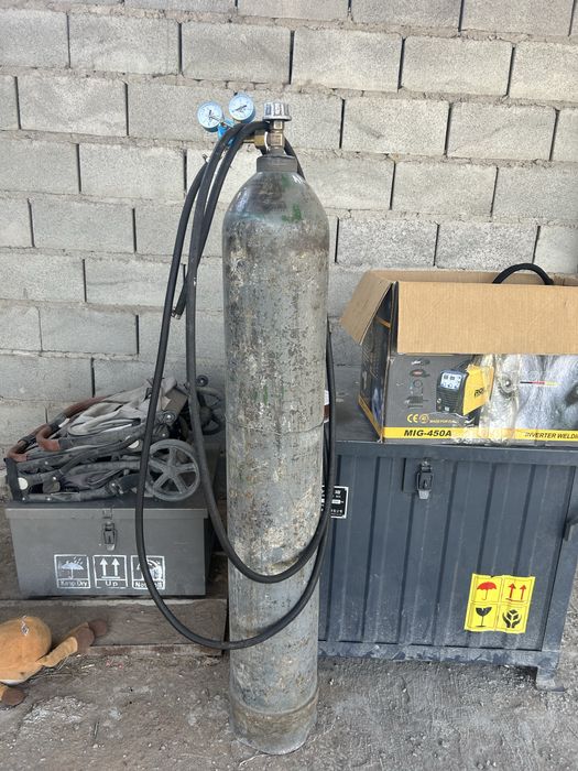 Аргон балон, редуктор и шланг 5м