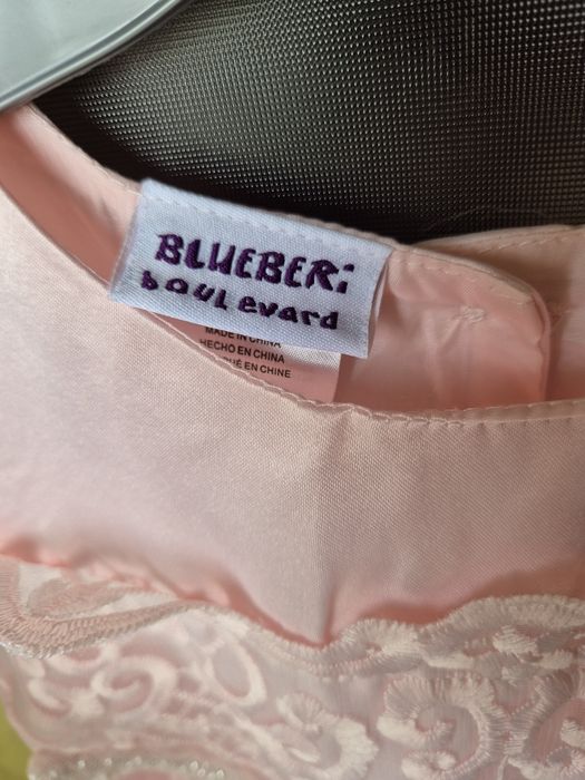 Официална розова рокля за момиче 3г