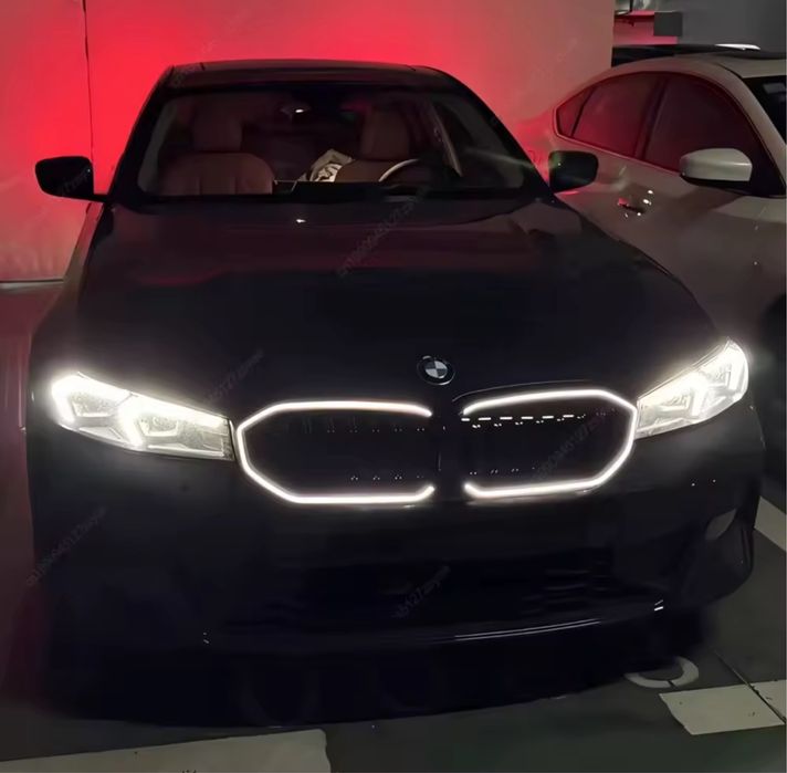 Set grile led G20 facelift lci Bmw Seria 3 iluminata luminata negru