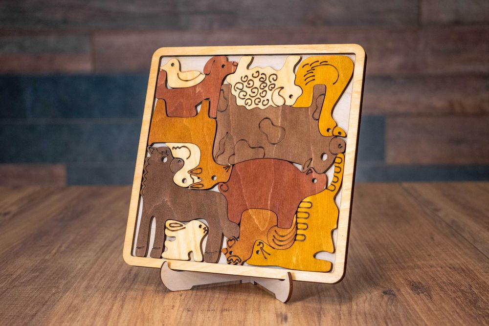 Дървен пъзел Веселата Ферма