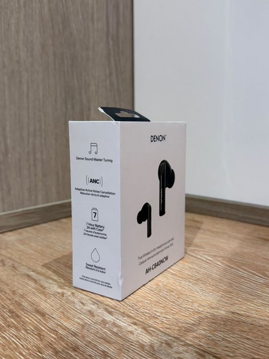 Casti wireless Denon AH-C840NCW, reducere zgomot, rezistente la apa, negru
