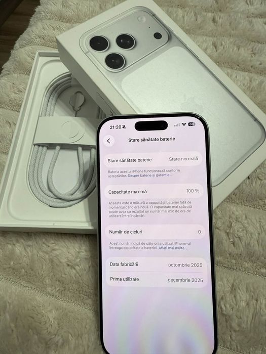 Iphone 17pro 256gb silver nou