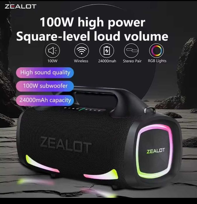 Bluetooth блутут колонка 100 w zeallot