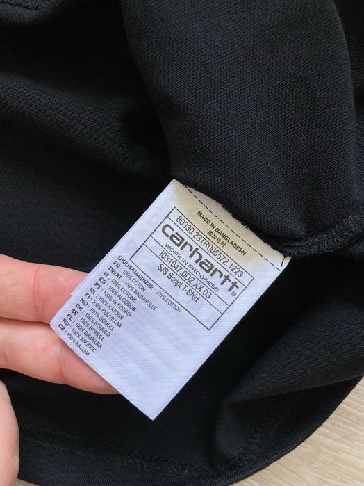 Carhartt WIP Script T shirt мъжка черна тениска размер S